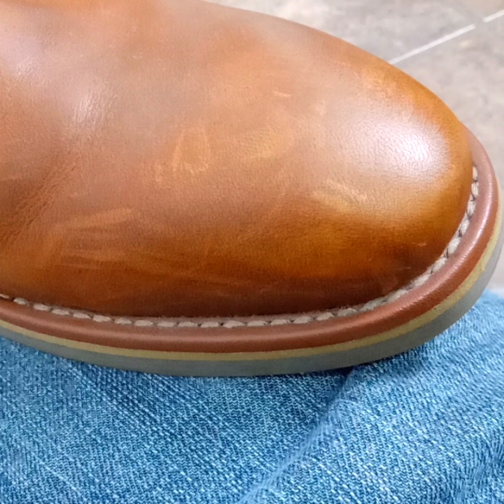 Aldo Men's Brown Leather & Tan Suede Tie Up Ankle Boot Shoes 8 - Picture 15 of 16